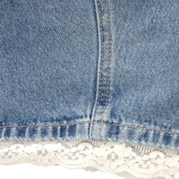 Top bandeau en dentelle en denim skinny décontracté vintage pour femmes, style sexy de la rue, 100% coton, été hiver