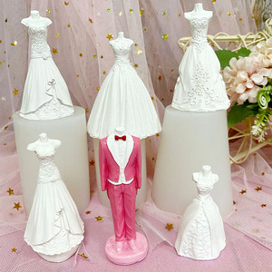 Stampo in Silicone B-5072-23 per Torta, Sapone, Candela, Aromaterapia, con Motivo Abito da Sposa e Gonna Vaporosa, per Creazioni 3D - Product Image 3