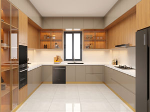 Cuisine moderne modulaire de luxe en bois, design personnalisé, meubles de cuisine prêts à assembler - Product Image 6