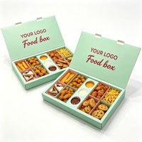 Boîte cadeau en carton biodégradable pour biscuits avec 4/6/9 compartiments séparateurs pour pâtisserie, vente chaude, boîte à bonbons et chocolats