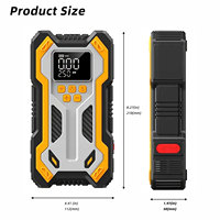 Démarreur de voiture portable 4 en 1, compresseur d'air 150 PSI, démarreur de voiture, pompe à air, booster de batterie, gonfleur de pneus