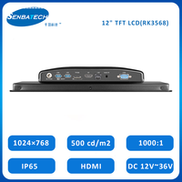 Tablet PC Industri Tahan Air 12" TFT LCD RK3568 Layar Sentuh Kapasitif Resistif 1024*768 500 Cd/m2 2G LPDDR4 32G eMMC
