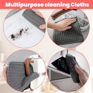 Serviettes de barista en microfibre à motif gaufré pour bar à café, chiffons de nettoyage lavables, séchage rapide, serviettes de cuisine réutilisables pour la vaisselle - Product Image 4