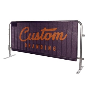 Housse de barrière de clôture personnalisée en tissu maillé pour publicité extérieure, avec slogan, pour contrôle des foules - Product Image 3