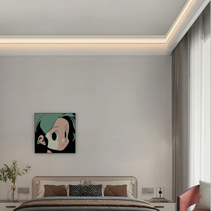 Profilé LED en aluminium pour coin supérieur, lumière linéaire en plâtre lumineux, <span class=keywords><strong>diffuseur</strong></span> noir pour coin de plafond, réflexion linéaire, <span class=keywords><strong>lampe</strong></span> de profilé - Product Image 3