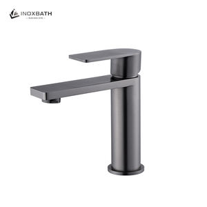 Robinet moderne monocommande monotrou en acier inoxydable 304 couleur bronze canon avec valve en céramique pour lavabo de salle de bain et usage domestique - Product Image 1