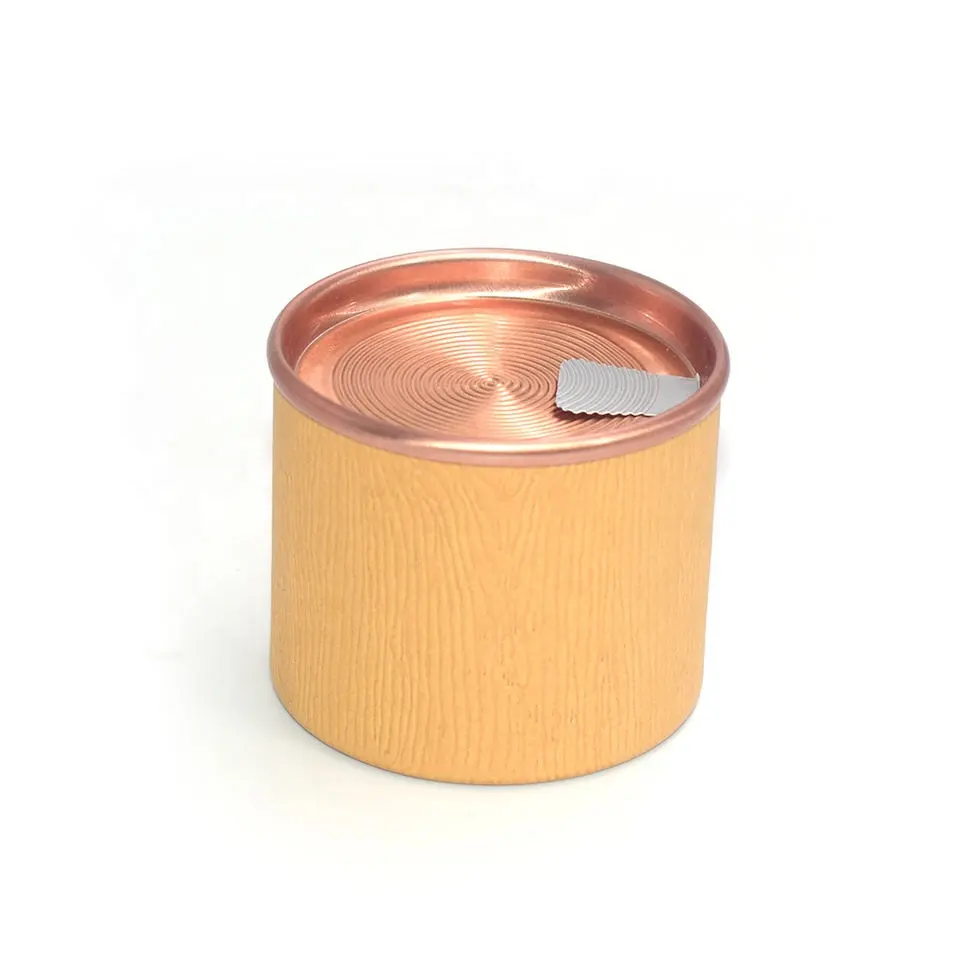 Wholesale Nice-can Airtight With Lid An Inner Lining Sublimation Small Round Container Tea Aluminum Empty Storage Tin Box