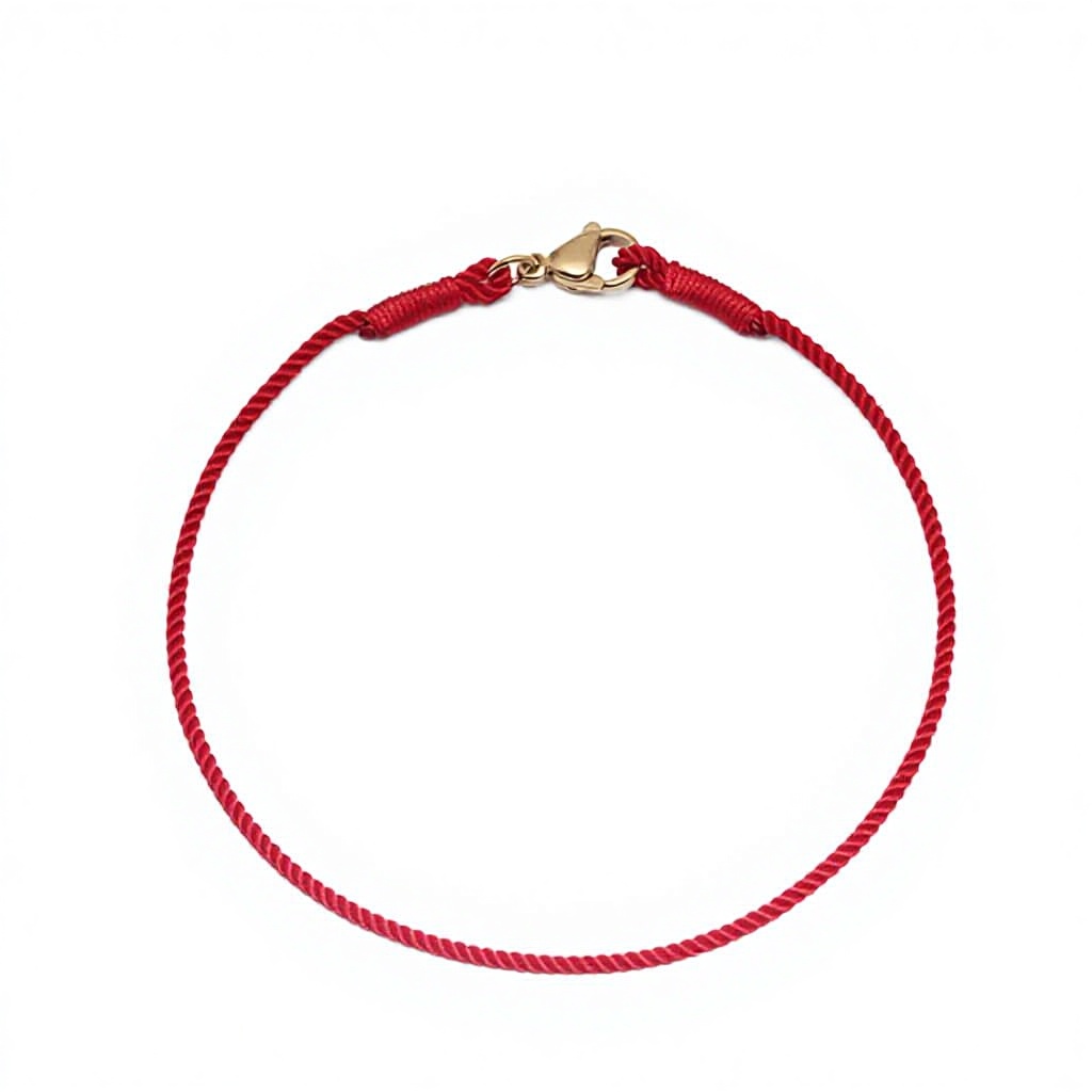 bracelet de cheville rouge 22cm
