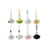 Porte-clés en peluche oiseau de dessin animé mignon, breloque de sac à dos animale douce et écologique, pendentif créatif
