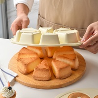 Ensemble de moules à gâteau en silicone, formes triangulaires / beignets / cupcakes, résistants aux hautes températures et faciles à démouler, moules de cuisson
