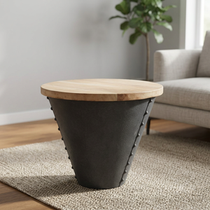 Antique Design Style Industrial Vintage Luxury Coffee <b>Table</b> Storage Eco-Friendly Iron <b>Metal</b> Mango Wood for Hotel Living Room - Product Image 3