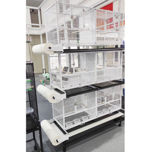 बहु अंतरिक्ष पक्षी पिंजरे भारी शुल्क तार स्टील प्रजनन तोता पिंजरे लकड़ी के स्टैंड के साथ और पानी फीडर - Product Image 6