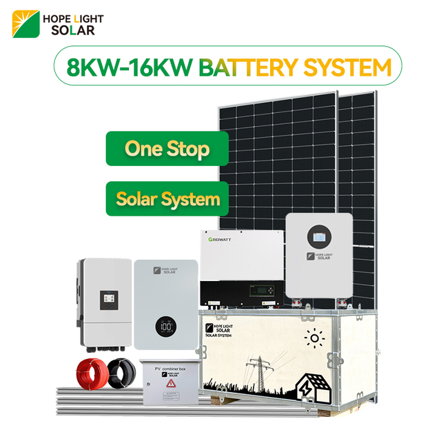 Residential Home Solar System Hybrid 5KW 10KW 12KW 16KW Single Phase Three Phase Lithium Battery Storage Systems