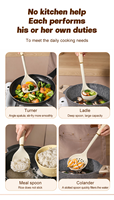 5 pièces nouveaux accessoires de cuisine en Silicone ustensiles en Silicone alimentaire résistant à la chaleur ensemble de spatule de cuisson pour un usage domestique