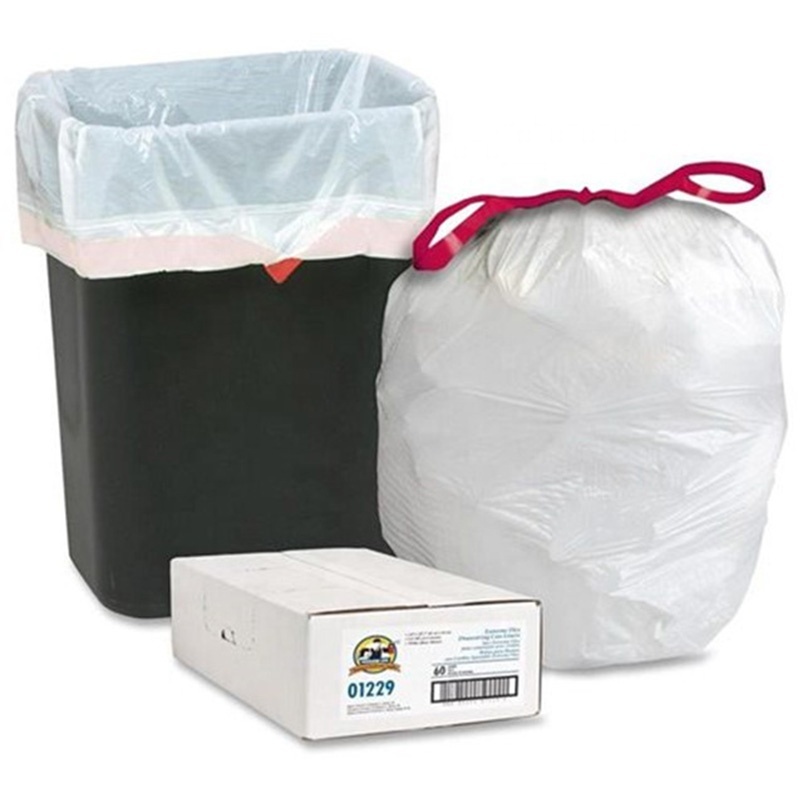 Biodegradable Rubbish Drawstring Garbage Bag for