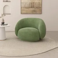 Fauteuil géant en velours pour une personne, style nordique, confortable, rembourré en éponge, pour chambre et salon