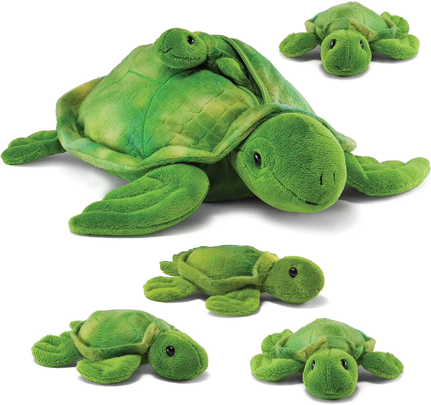 Benutzer definierte Plüschs child kröte 3 Little Plush Baby Turtles Reiß verschluss in Plush lings Collection Kuscheltiere