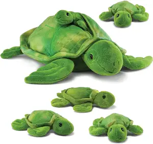 Kustom Plush Turtle 3 Little Plush Baby Turtles Zip Dalam Koleksi Plushlings Boneka Binatang