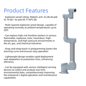 โซลูชันหุ่นยนต์ป้องกันการระเบิด ได้รับการรับรองมาตรฐาน ATEX หุ่นยนต์โคบอทสำหรับสภาพแวดล้อมอันตราย หุ่นยนต์ 6 แกนสำหรับการปฏิบัติงานที่อันตราย ทดแทนการใช้งานด้วยคน - Product Image 5