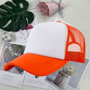 Professional Custom Printing Embroidery Logo <b>Plain</b> 5 Panel Baseball <b>Cap</b> Mesh Foam Trucker Hat - Product Image 2