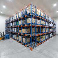 Système de rayonnage à circulation de palettes robuste pour entrepôt logistique, rayonnage à navette industriel automatisé