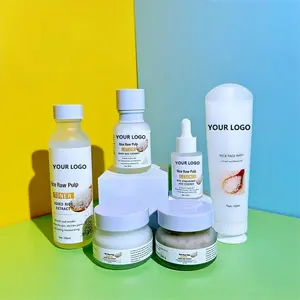 Private Label Benutzer definiertes Logo Hautpflege set White ning Rice Serum Whiting Hautpflege set Kit Rice Skin Produkte