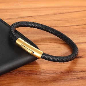 Bracelet en cuir multicolore pour homme, Design Simple, bouton en acier inoxydable 2022 - Product Image 5