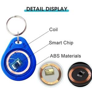 Porte-clés RFID NFC programmable et réinscriptible avec logo personnalisé TK4100, 125 kHz, 13,56 MHz, ABS, avec porte-clés - Product Image 4