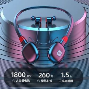 Auriculares Deportivos con Banda para el Cuello, Bluetooth, con Ranura para Tarjeta, Modo Dual, Cableado e Inalámbrico, Control Táctil, Resistentes al Agua IPX4, Carga Tipo C - Product Image 3