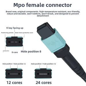 Cable de conexión de centro de datos SC FC ST Telecom, cable de fibra multimodo de 24 núcleos, <span class=keywords><strong>OM3</strong></span> -<span class=keywords><strong>300</strong></span>, 1, 2, 1, 2 - Product Image 3