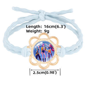Elastici per Capelli Stile Fresco KPOP Demon <span class=keywords><strong>Slayer</strong></span> a Forma di Fiore con Personaggi dei Cartoni Animati, Durevoli, Non Dannosi, ad Alta Elasticità - Product Image 2