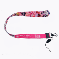 Cordón de poliéster personalizado de alta calidad con serigrafía Impresión offset digital Logotipo promocional Cordón con accesorios de gancho