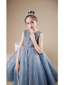Abito Formale per Bambine, Vestito <span class=keywords><strong>da</strong></span> Principessa con Paillettes e Tulle Vaporoso, Abito per Esibizioni di Pianoforte, Vestito <span class=keywords><strong>da</strong></span> Piccola Presentatrice per Sfilate - Product Image 4