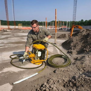 Vibrateur à béton externe haute performance Tayo, alimenté par moteur, avec tuyau de 38 mm et 60 mm, durable, flexible, renforcé en acier, haute performance - Product Image 1