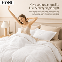 Ensemble de literie HONI avec logo personnalisé, en coton pur, lit double, style luxueux, couvre-lit moelleux pour un usage domestique