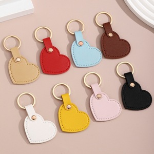 Heart-Shaped Leather <b>Keychain</b> Multi-Color PU Pendant Durable Gift For Bag Or Keyring - Product Image 2