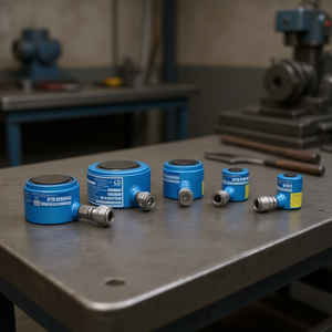 Cilindros Hidráulicos de Acción Simple, Línea Compacta, Cuerpo Azul con Accesorios Metálicos para Uso Industrial - Product Image 3