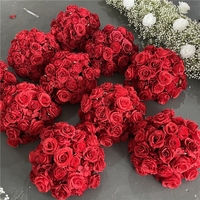 LUYI - Vente en gros de centres de table de mariage en soie de 60 cm, arrangements floraux, boule de fleurs pour la décoration de table