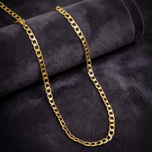 Wholesale 14K 18K 24K Micron Gold Plated Cuban Link Style Chain, <b>Fashion</b> Chain <b>Necklaces</b>, Modern Chain Design, Brass Gold Chain. - Product Image 6
