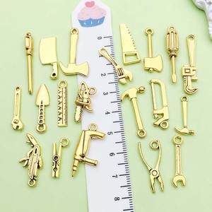 Pendentif en alliage d'or antique, formes variées, pour bracelet, collier, accessoires de bijouterie, placage en alliage de zinc - Product Image 3