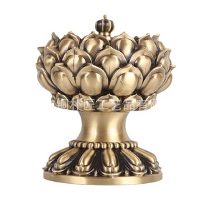 Tongpu Craftsman's Lotus <b>Lantern</b>, Lotus Zen-inspired Copper Incense Burner, Pure Copper Antique Style, Home Indoor Sandalwood - Product Image 5