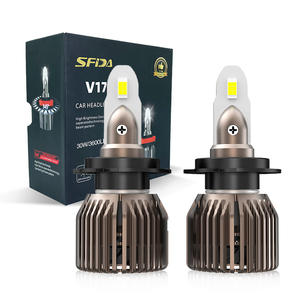 SFIDA V17 6000K LED phare de voiture 3000 Lumens 30W économie d'énergie H4/H7 ampoule boîte d'emballage personnalisée installation facile garantie de 24 mois - Product Image 1
