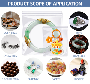 Bolsa de PVC Transparente de Lujo para Regalos Pequeños, Bolsa para Joyería con Cierre, Gruesa y Antioxidante, para Guardar Aretes, Collares, Pulseras, Gemas y Piedras - Product Image 3