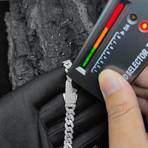 Kalung Hip-Hop <span class=keywords><strong>Cross</strong></span>-Border Perak Sterling S925 Moissanite Pria Rantai Kuba 8mm Perhiasan Kelas Atas - Product Image 5