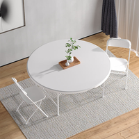 Table pliante portable pour 10 personnes, 135x74 cm, en plastique, pour l'extérieur, la cour, la ferme, la salle à manger, les hôtels, les écoles, les hôpitaux, le salon