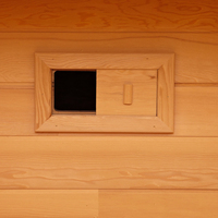 Ruang Sauna Inframerah Jauh Kayu Hemlock Solid Modern Desain Baru Sunrans dengan Panel Kontrol Layar Sentuh dan Pemanas Kompor Sauna