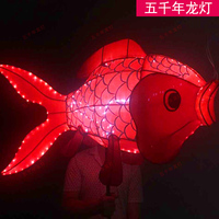 Nouvel an chinois LED dragon danse costume dragon et lion danse poisson lampe