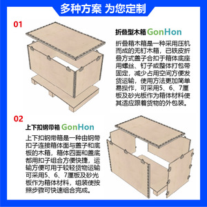 Gonghong Packaging <b>Wooden</b> <b>Crate</b> 5mm Plywood Top-Hook Folding For Logistics And Transportation - Product Image 5