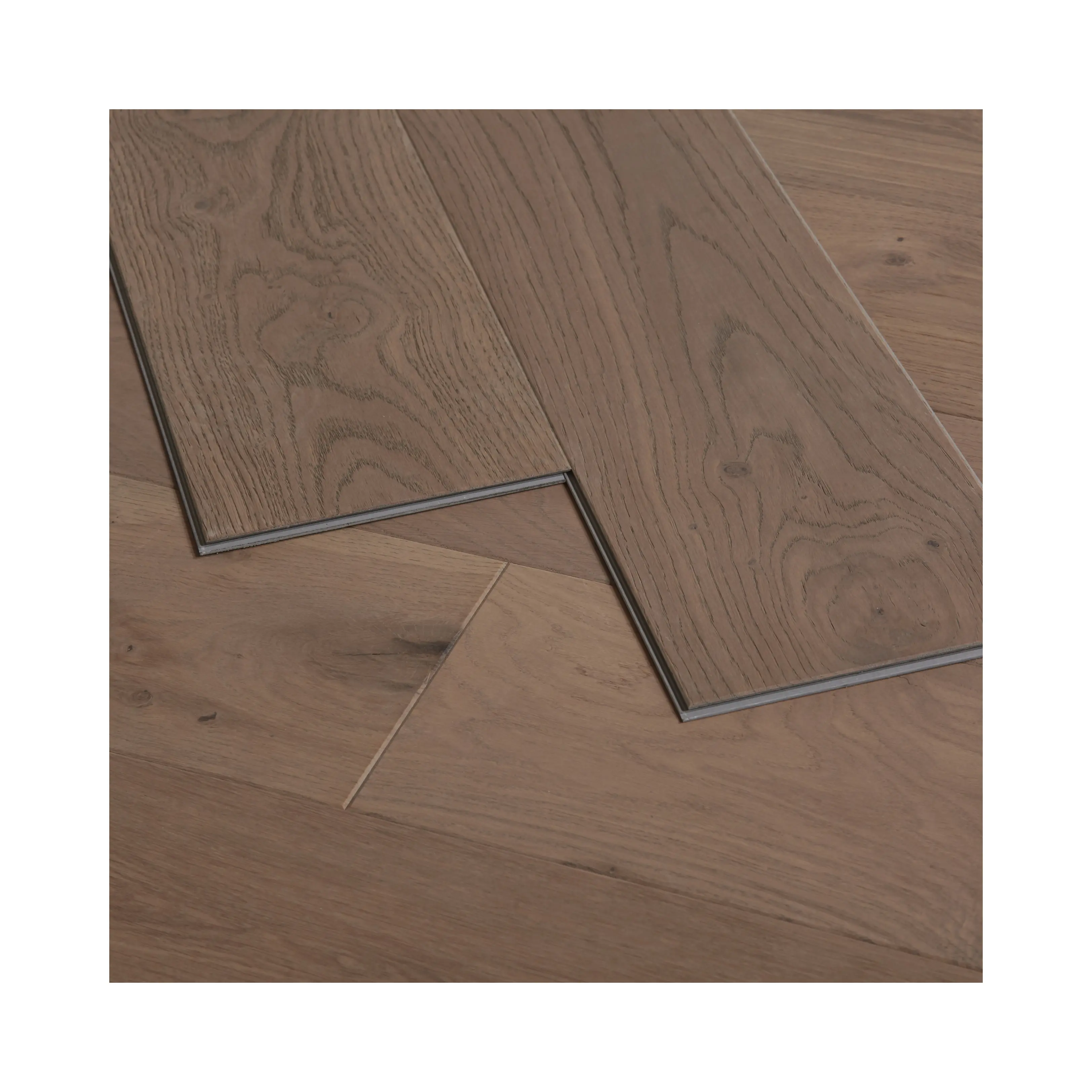 Natural Oak Wood Veneer Rigid SPC Core WSPC Flooring Click Real Wood Veneer Rigid SPC Core