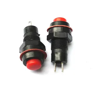 10mm Round Red Miniature Button DS-211 Momentary Push Button Switch 1A 250V AC